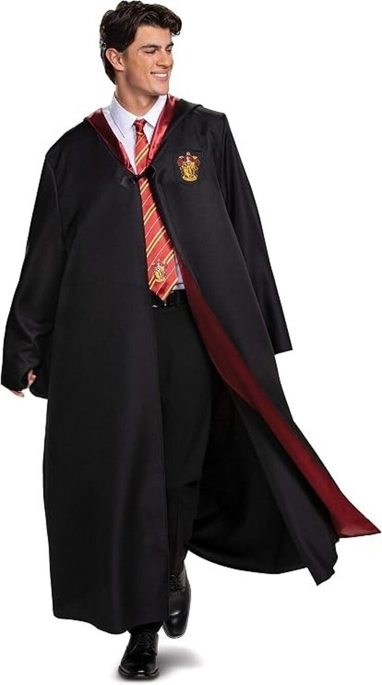Harry Potter Robe, Deluxe Wizarding World Hogwarts House Themed Robes Adults, M